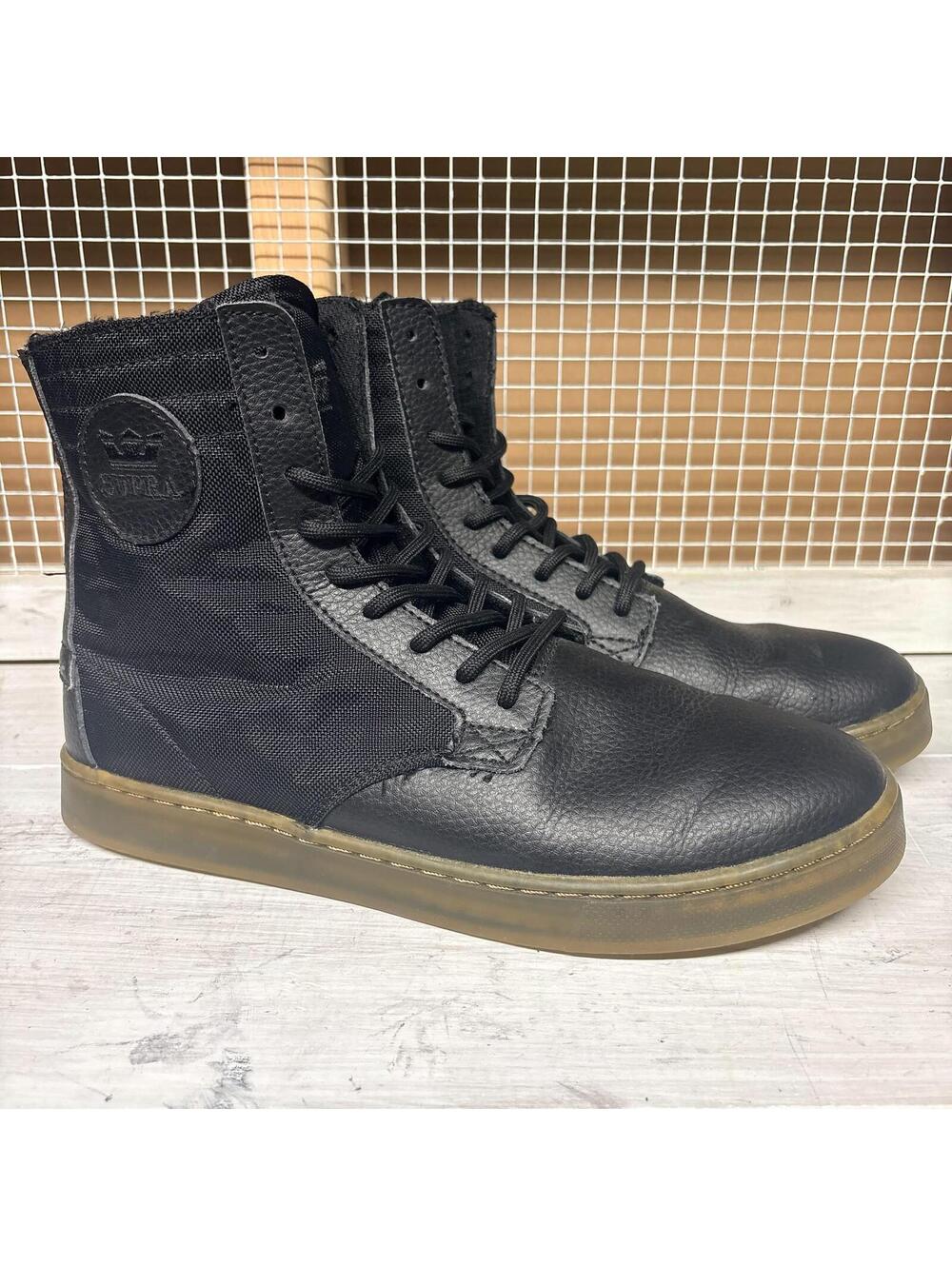 Supra Wolf High-Top Sneakers Size 8.5 Black